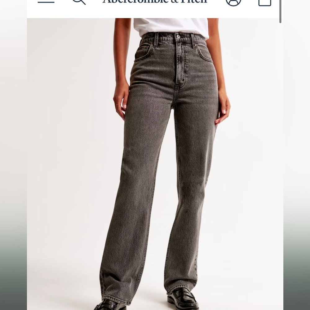 Women's Abercrombie Washed Black Jeans